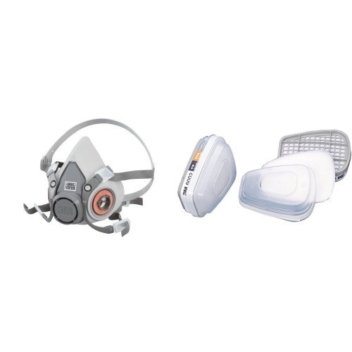 Amazon | 3M 防毒マスク 面体 6000 Mサイズ & 吸収缶 コンビネーション